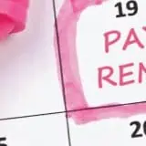 Marker and calendar to pay rent