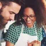 Couple making pasta