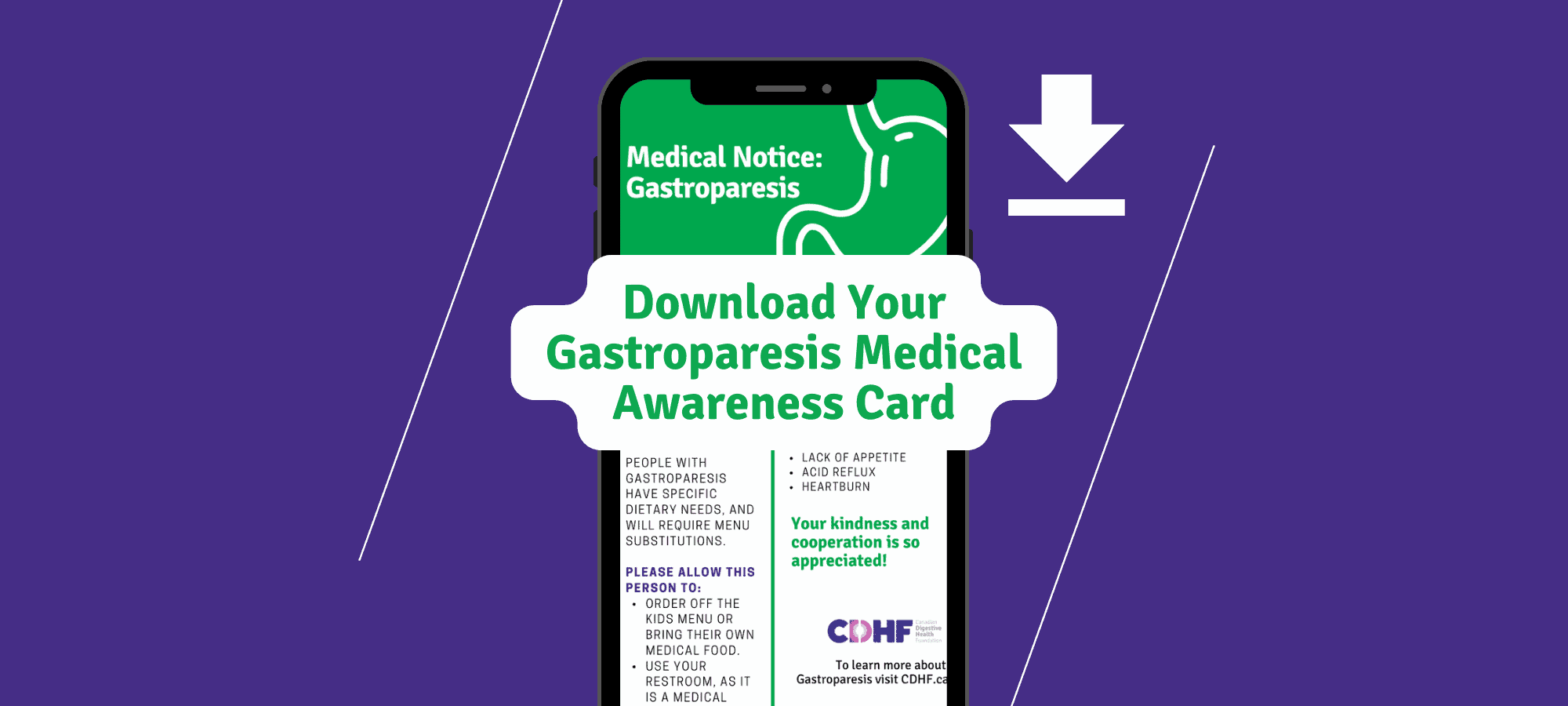 Download gastroparesis medical card