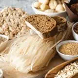 Gluten free foods laid out on the table
