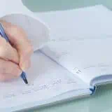 Writing in a calendar