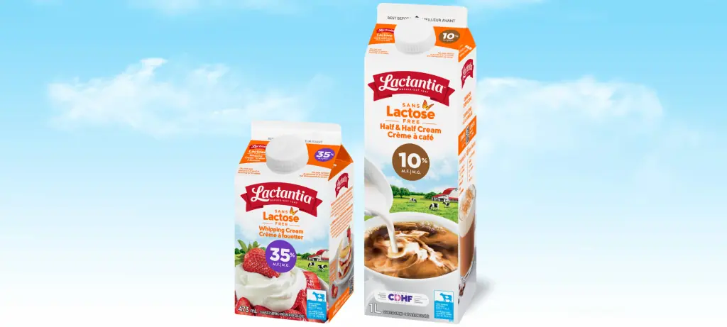 Lactantia Lactose Free Cream Products