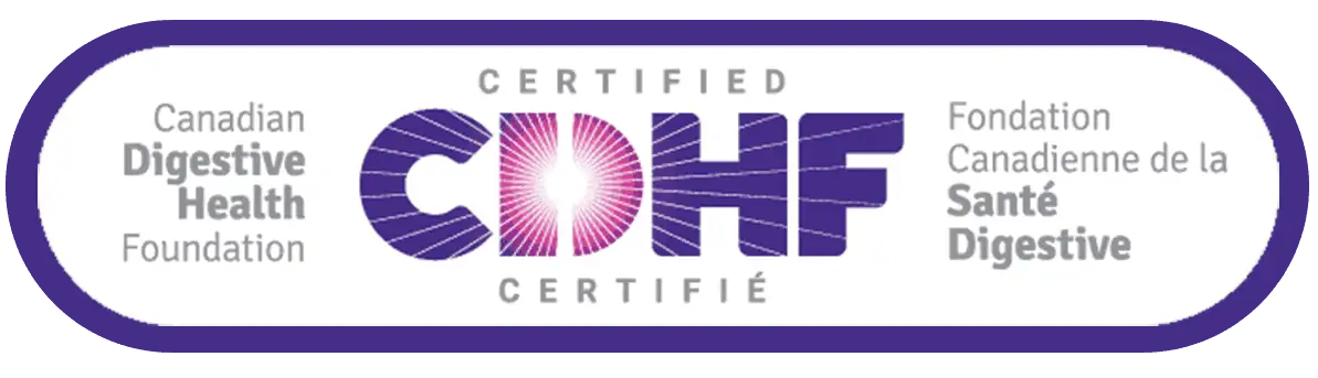 CDHF Certified Logo on a purple background