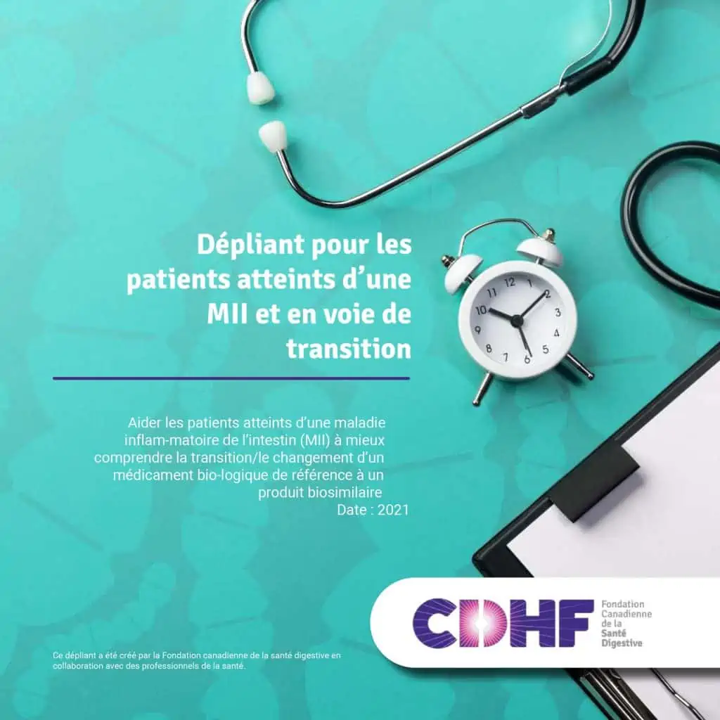 Couverture de la brochure sur le parcours de transition pour les patients atteints de MICI