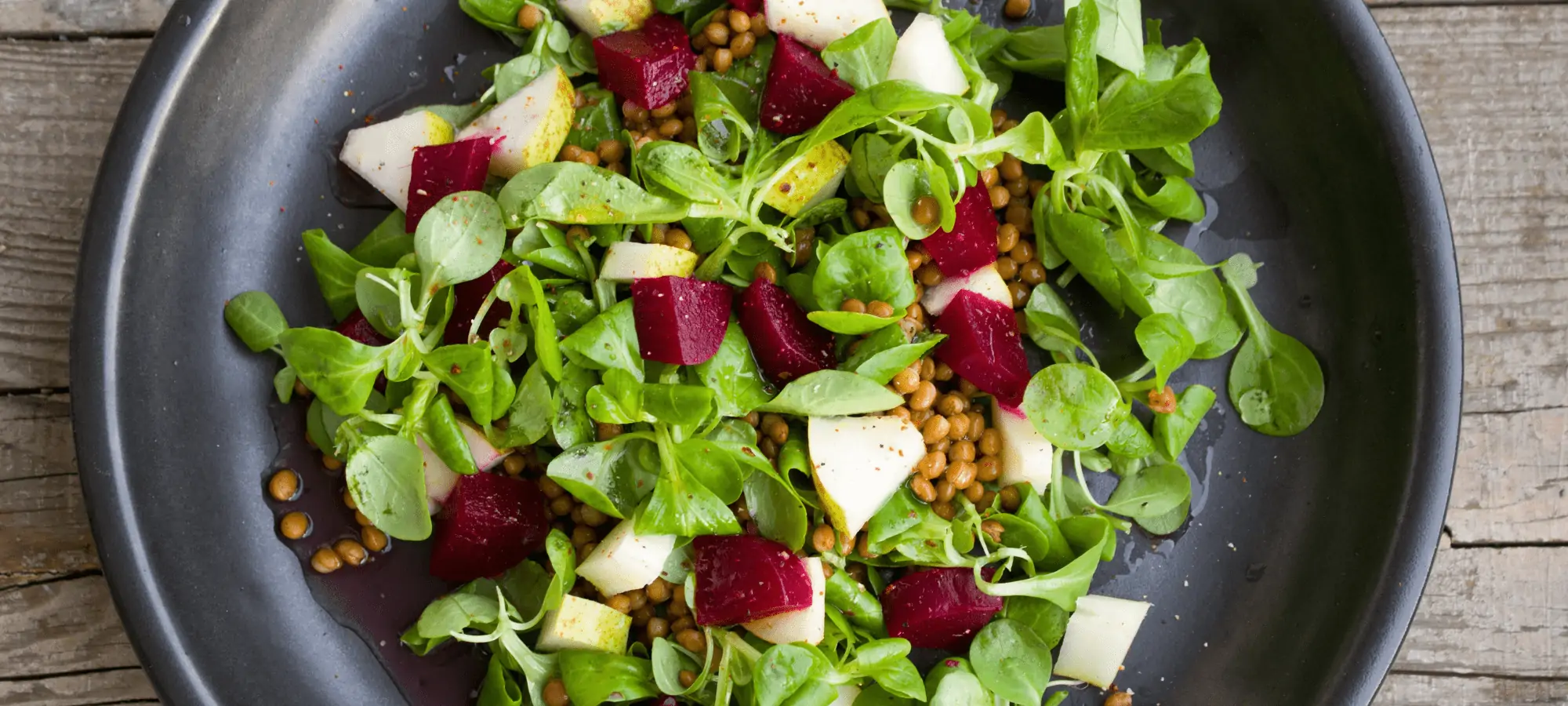 salad with apple beets and chickpeas