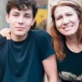 Teenager with his mother