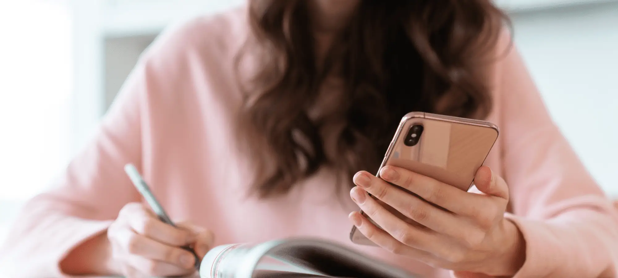 Girl looking on phone