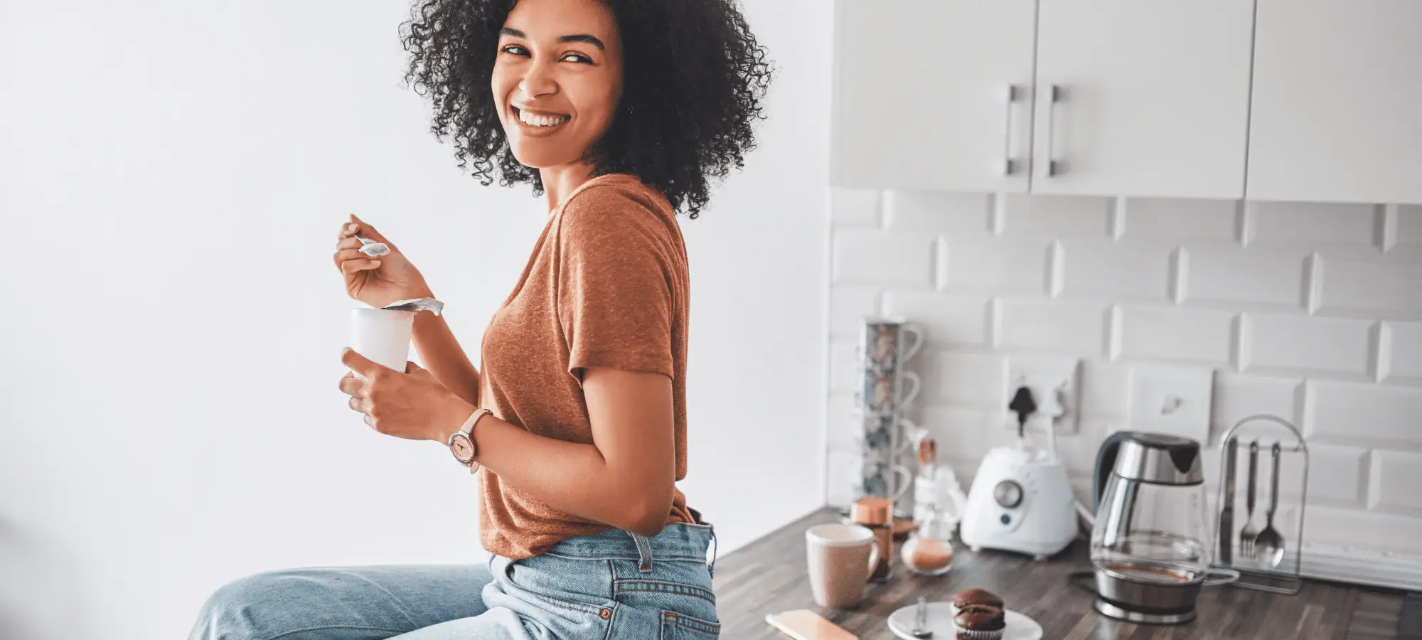 woman eating functional foods