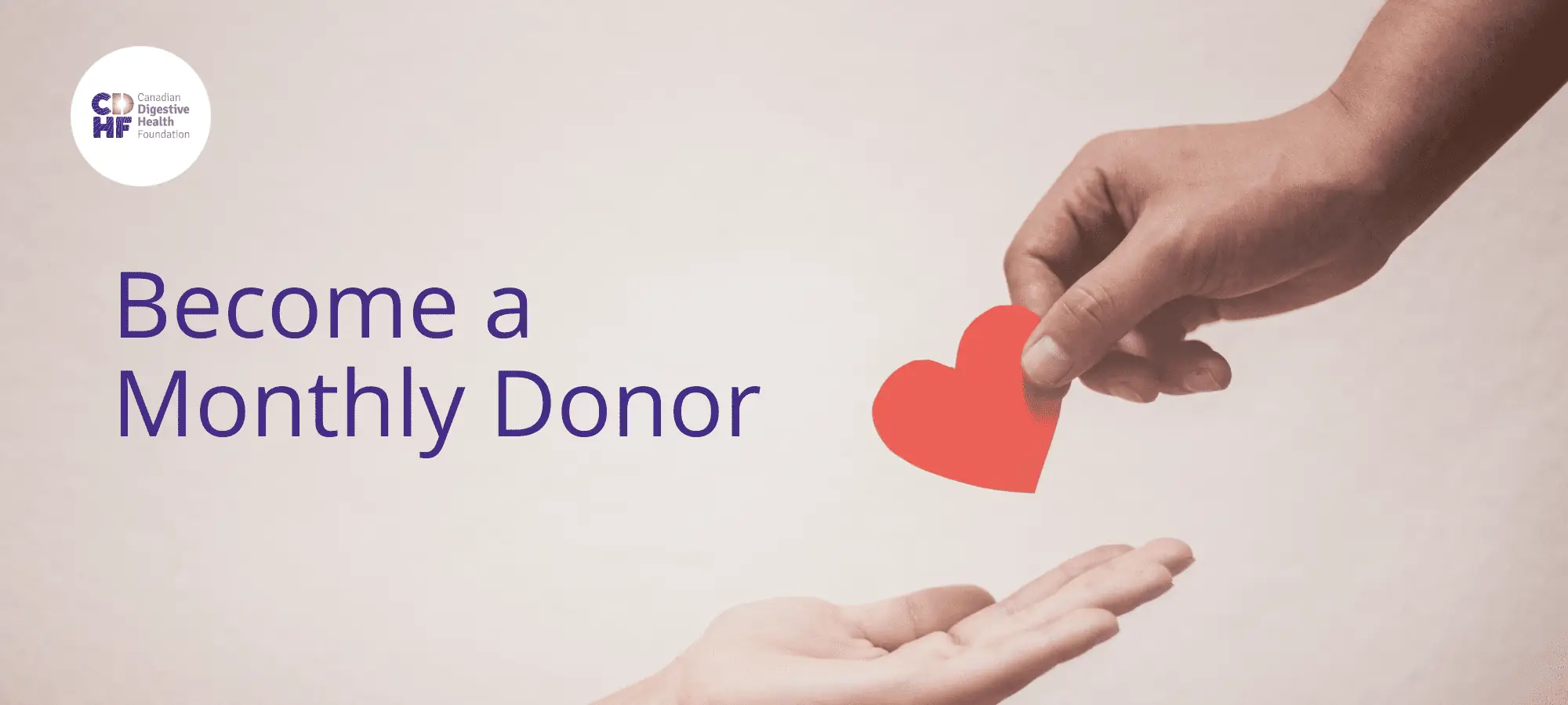 Become a monthly donor banner