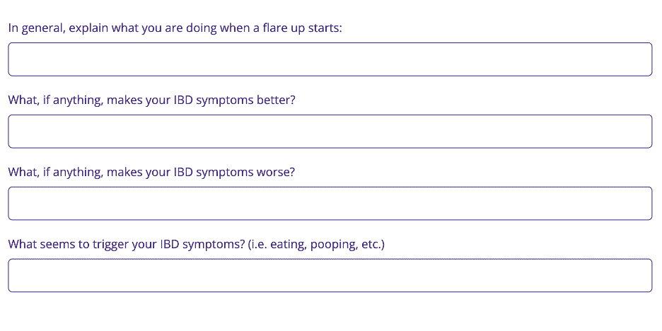 myibd journal symptoms experience