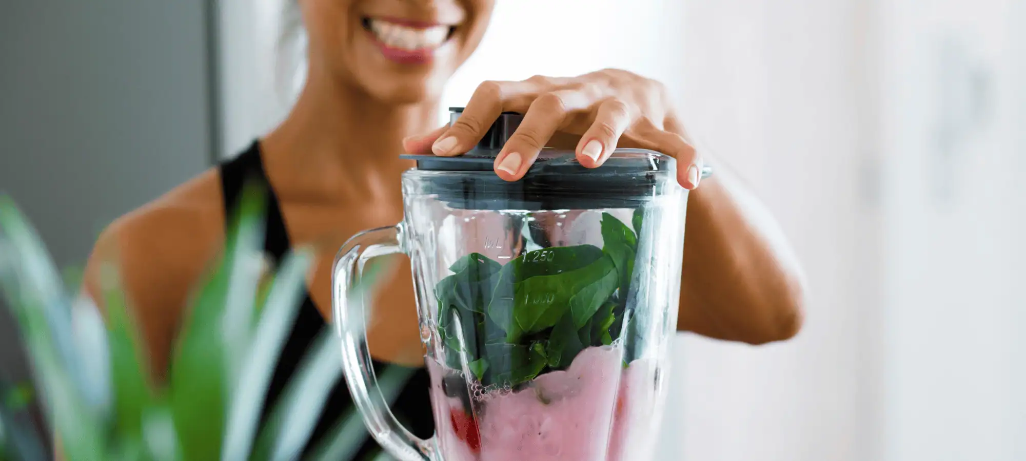 women making a smoothie