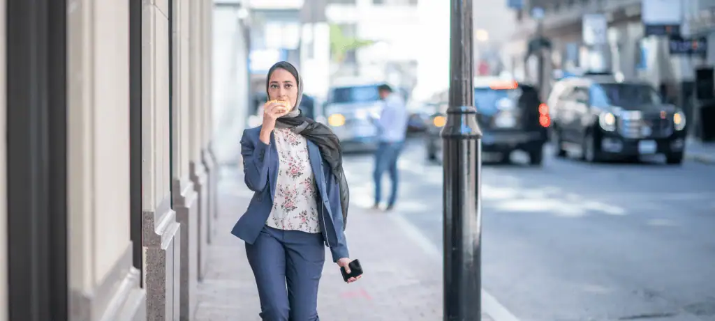  eating meal on the go is a reason you may be constipated