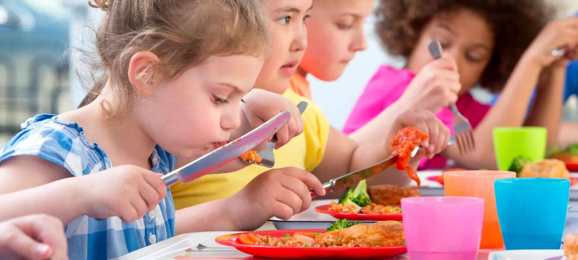 Website banner - children eating